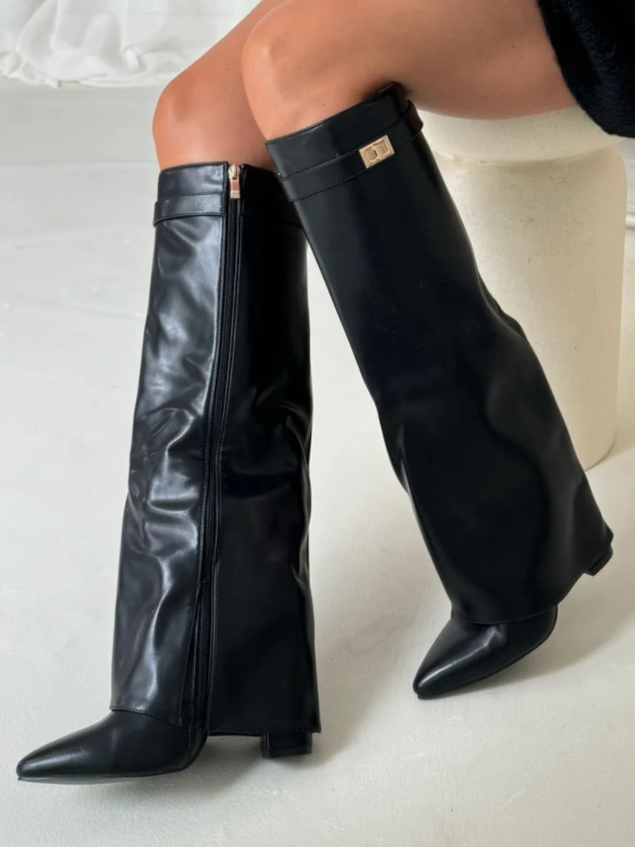Women's Mid Calf Winter Boots | Pointed