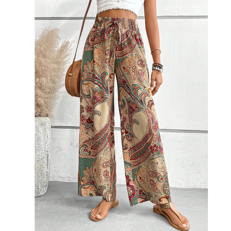 Women's Bohemian Wide Leg Pants | Printed