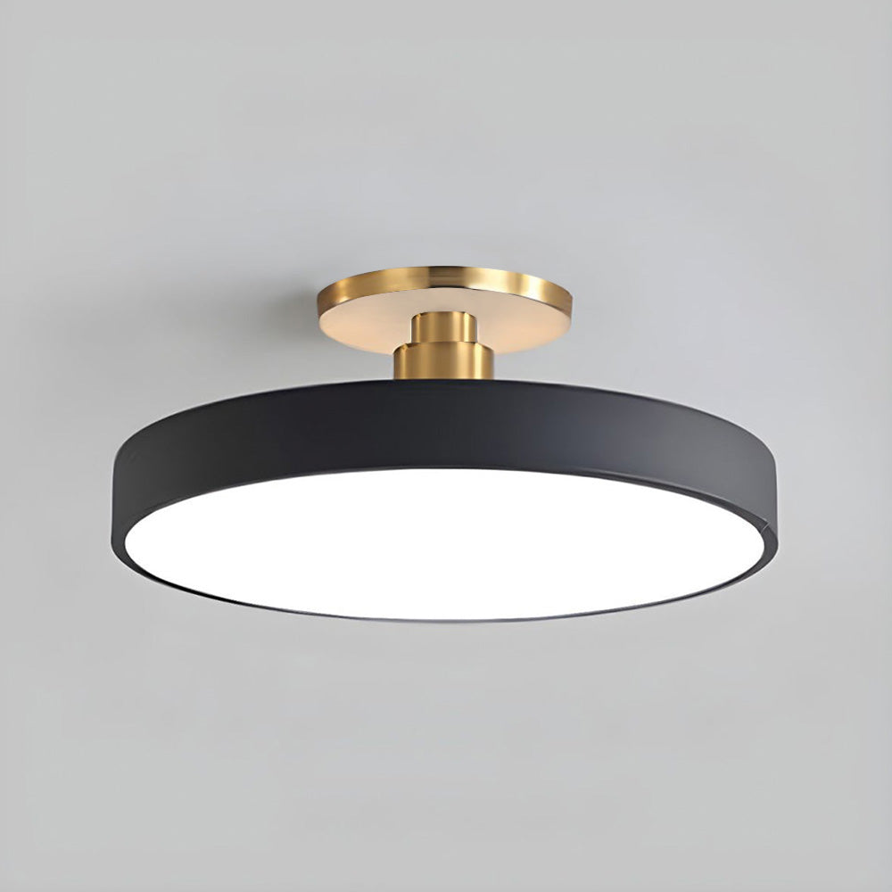 Minimalist Semi-Flush Mount Ring LED Ceiling Fixture