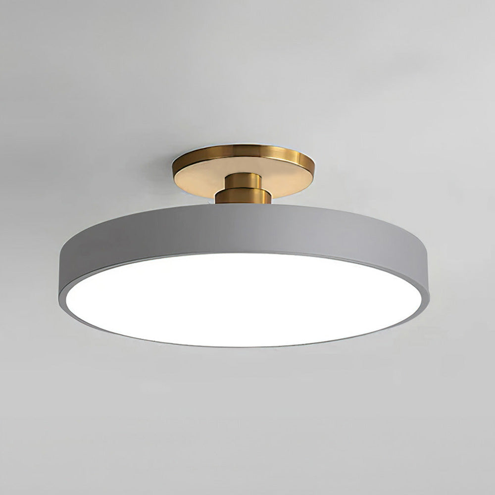 Minimalist Semi-Flush Mount Ring LED Ceiling Fixture