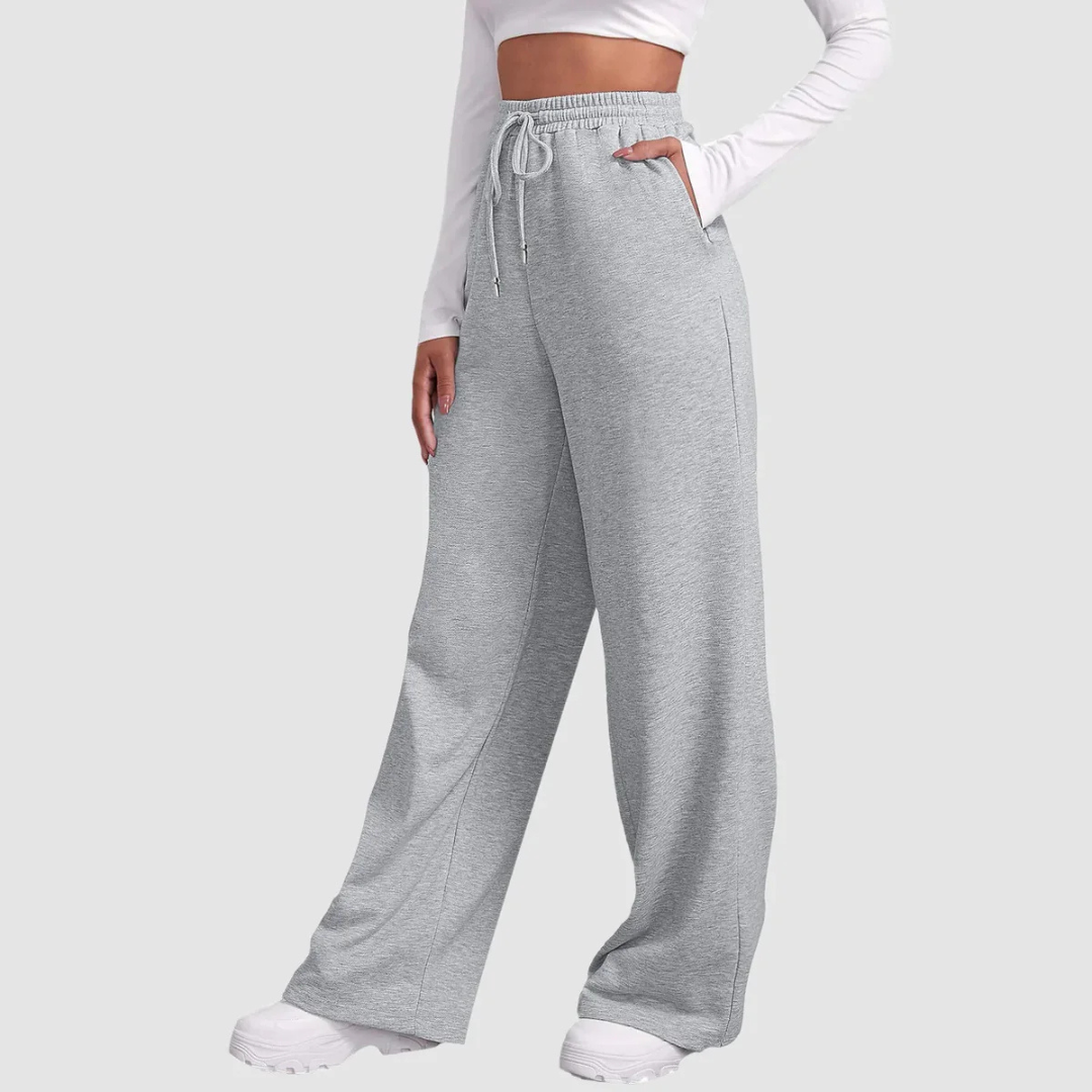 Women's High Waisted Jogging Pants | Wide Leg