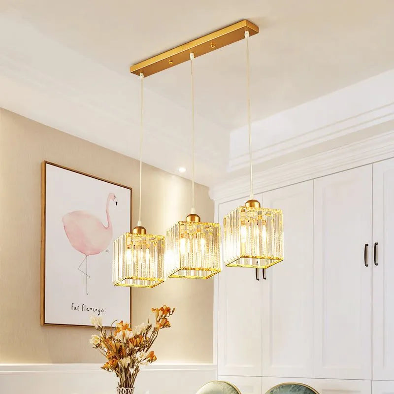 Elegant Multi-Glass Cylinder Pendant Light