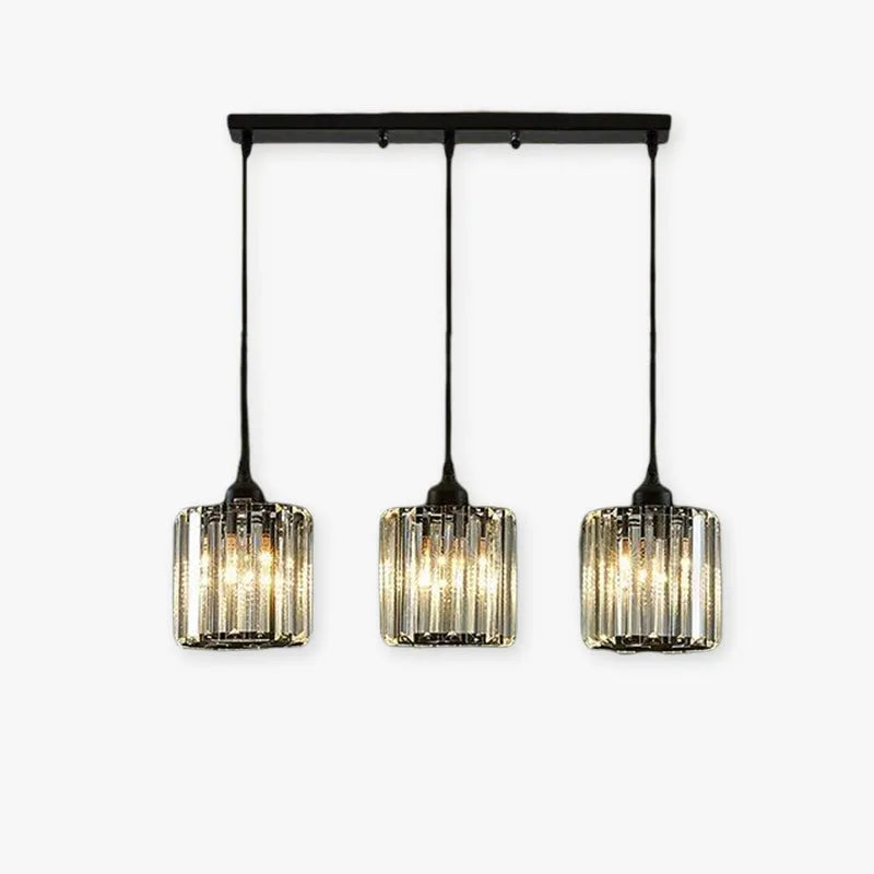 Elegant Multi-Glass Cylinder Pendant Light