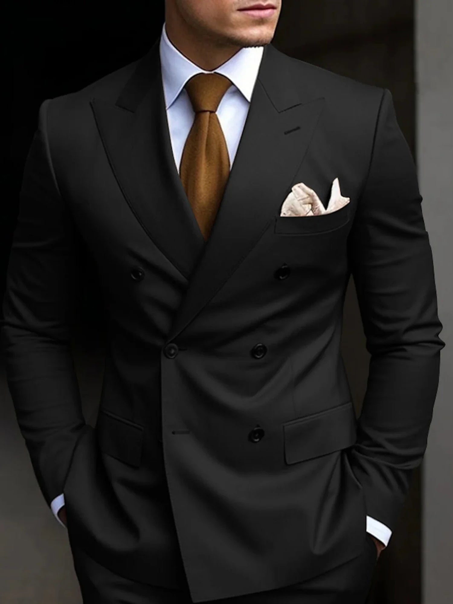 Men's Two Piece Double Breasted Suits | Wedding Guest