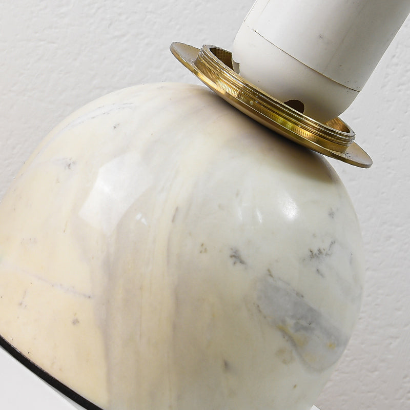 Elegant Marble Desk Lamp with Crystal Clear Glass Shade