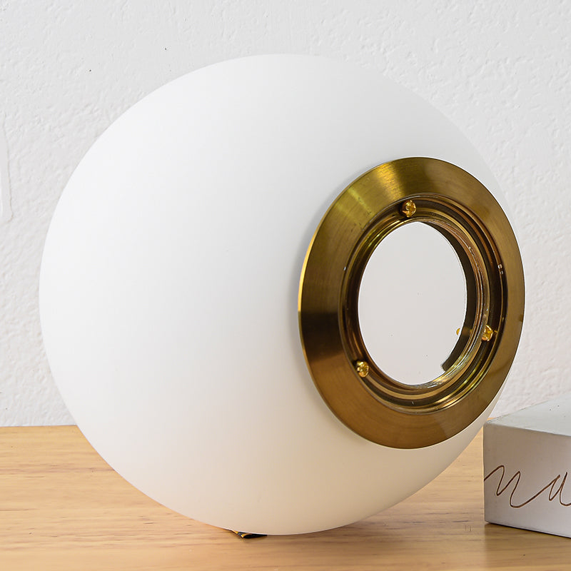 Elegant Marble Desk Lamp with Crystal Clear Glass Shade