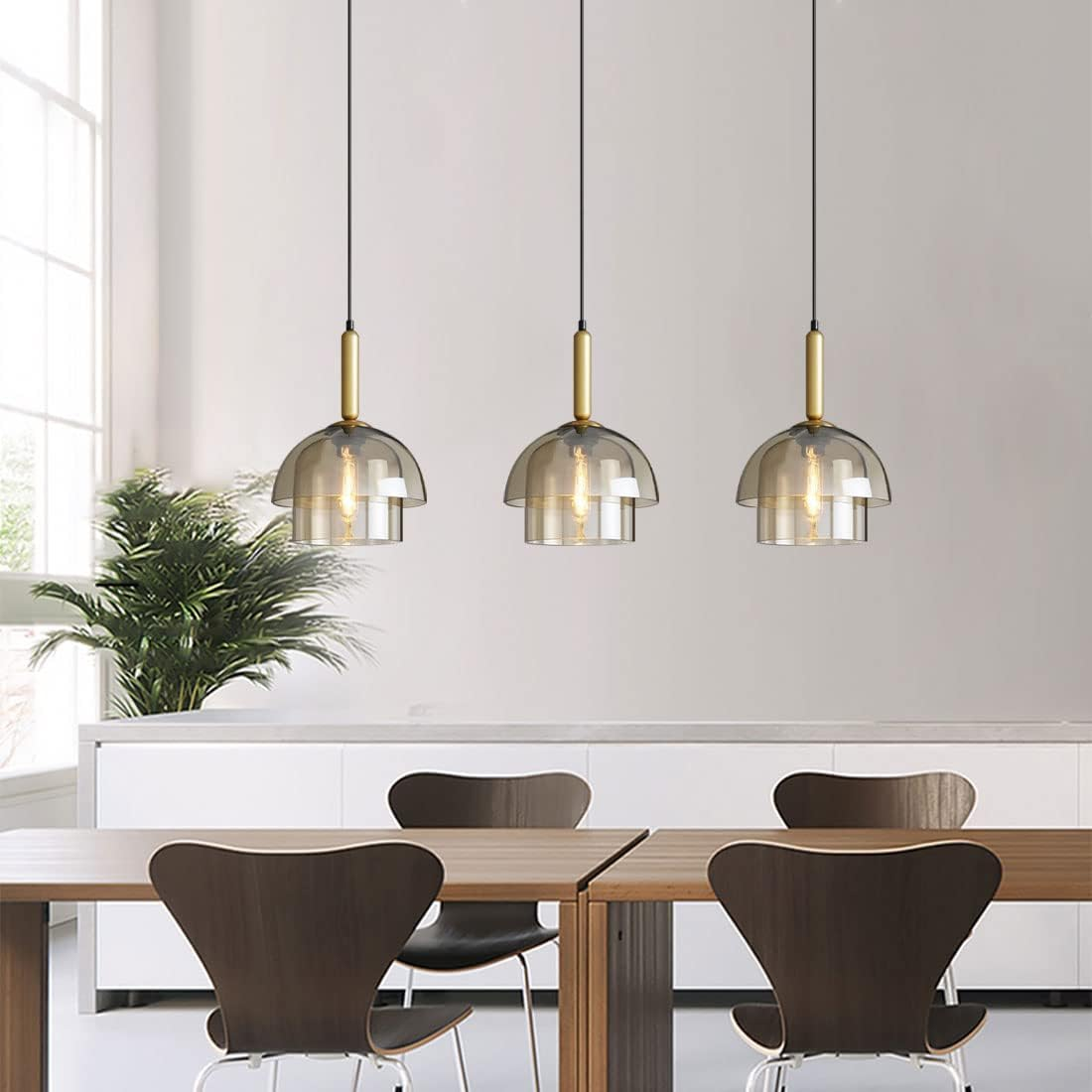 Elegant Clear Glass Globe Pendant Lights