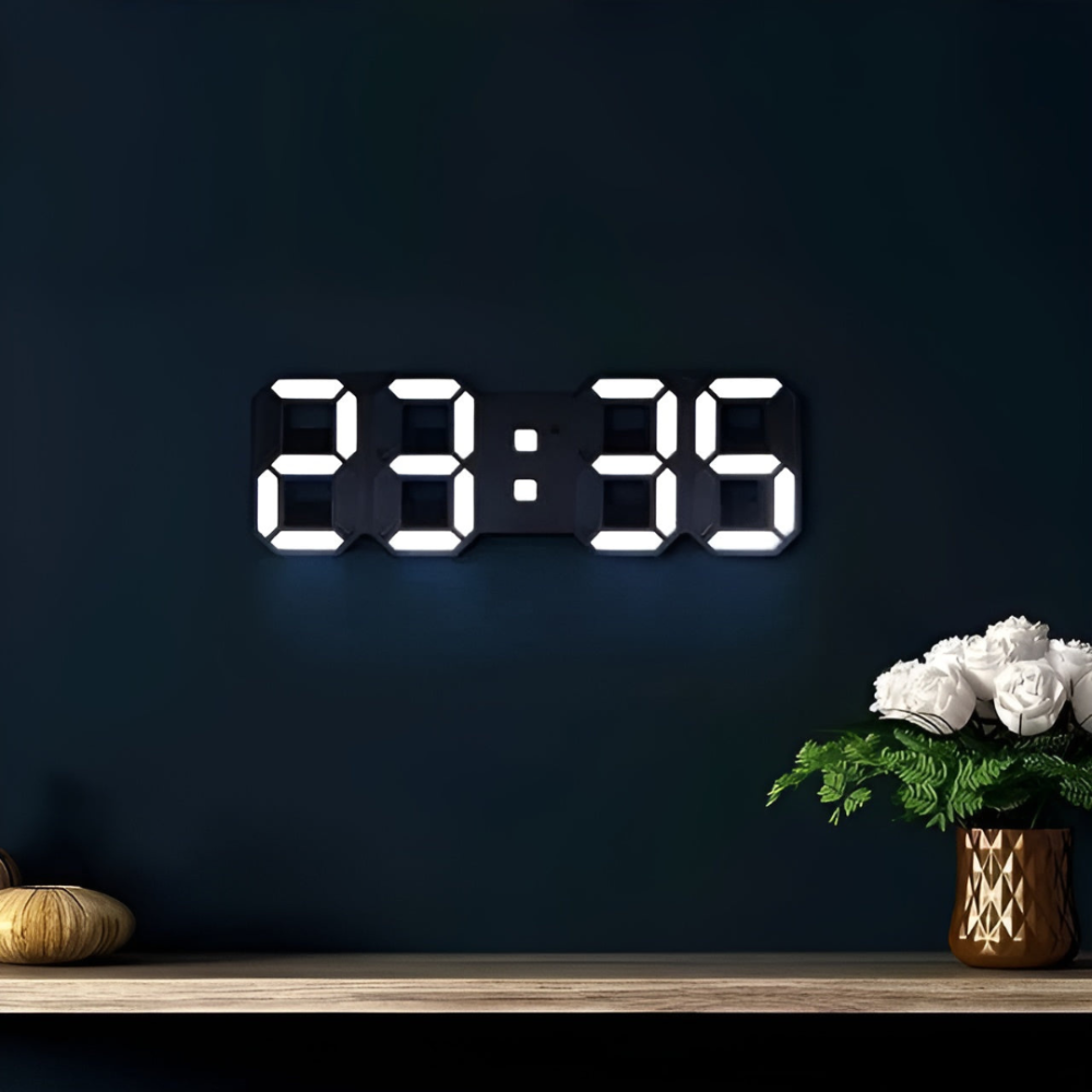 Minimalist LED Digital Wall Clock