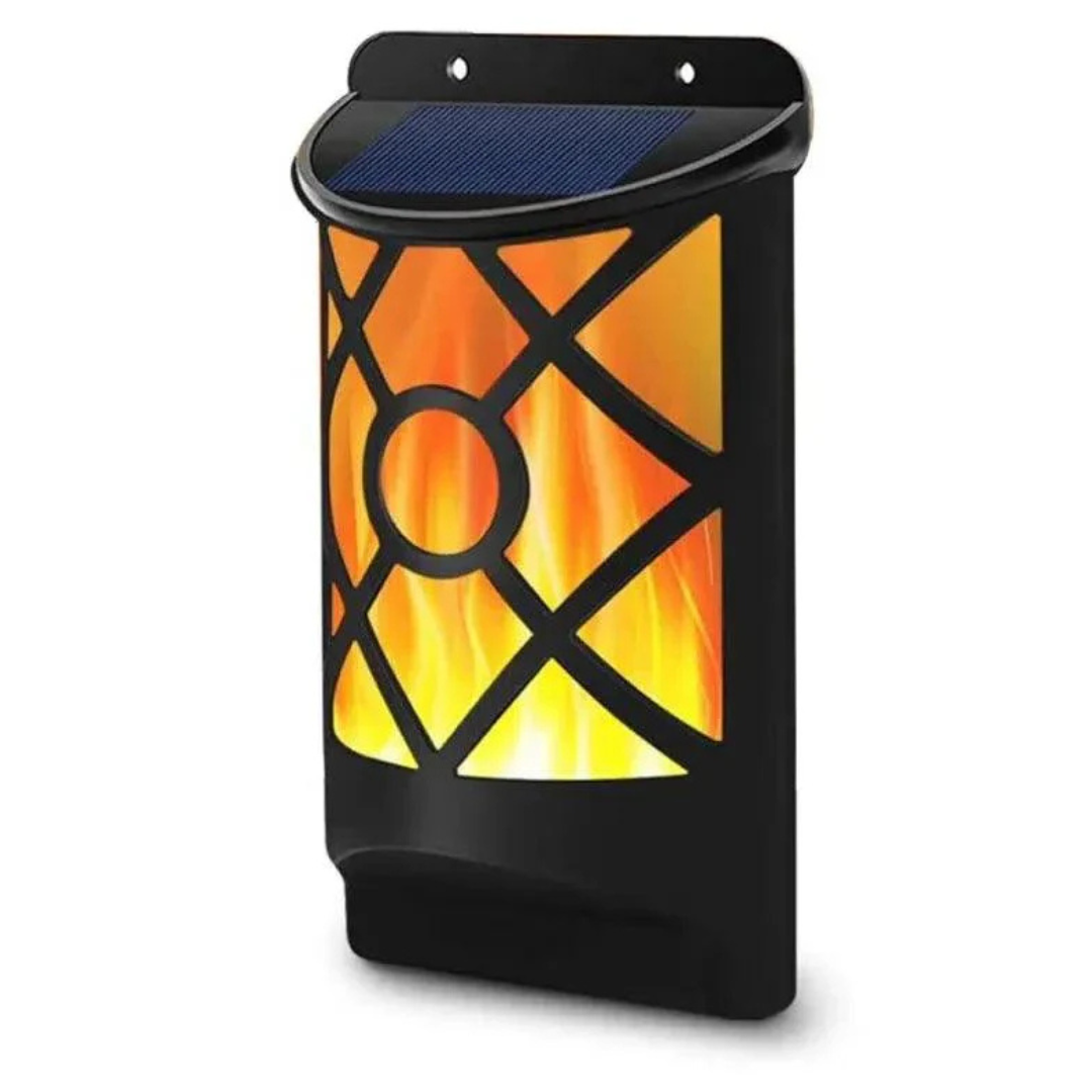 Solar Powered Wireless Outdoor LED Wall Lantern for Garden Illumination