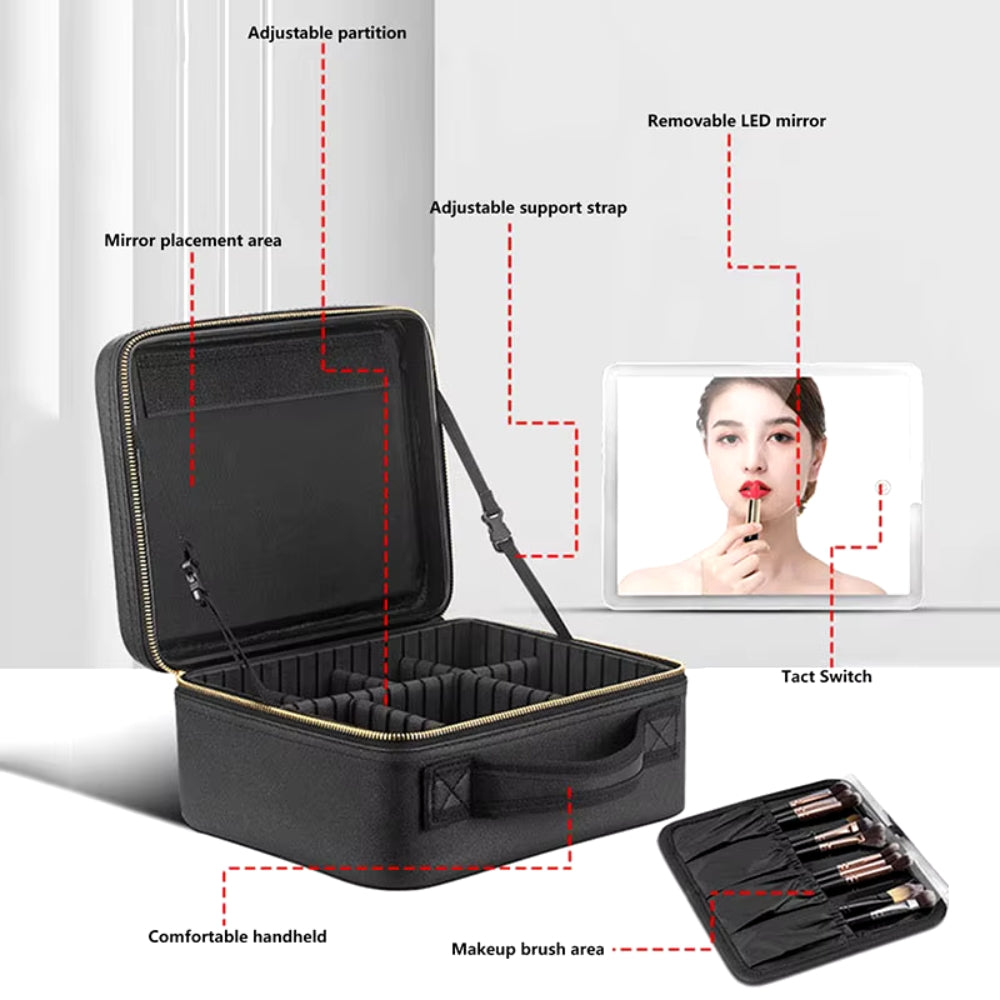 Sleek Mirrored Vanity Organizer