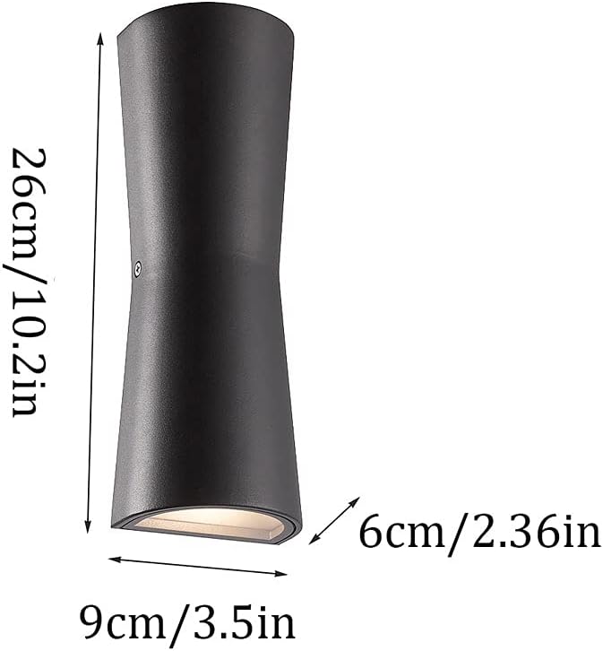 Modern Cylindrical Dual-Glow Outdoor LED Wall Lamp