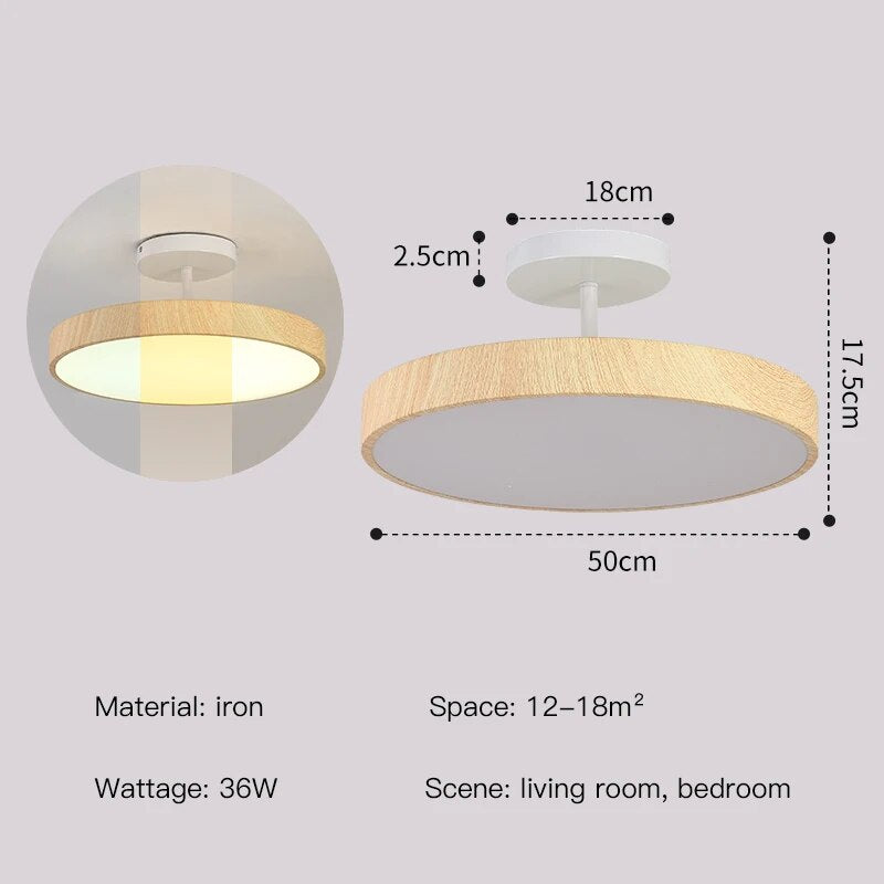 Modern Glow LED Semi-Mount Ceiling Light