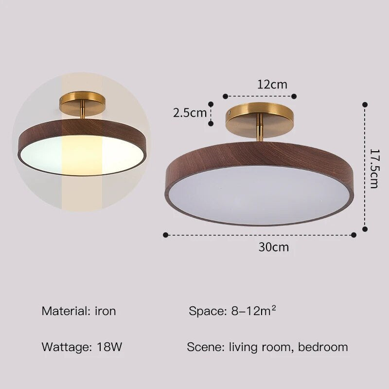 Modern Glow LED Semi-Mount Ceiling Light