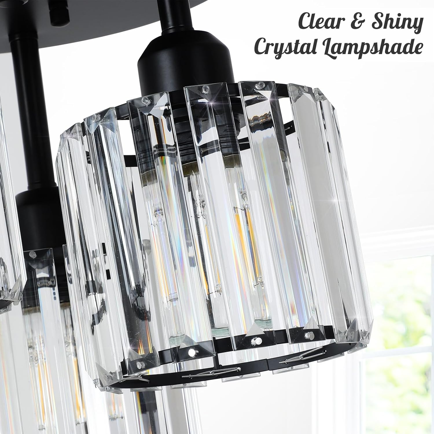Elegant Prism Flush Mount Ceiling Light