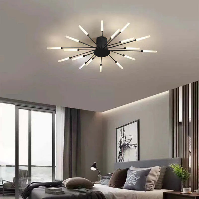 Modern Firework-Inspired Flush Mount Ceiling Light