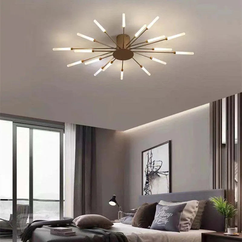 Modern Firework-Inspired Flush Mount Ceiling Light