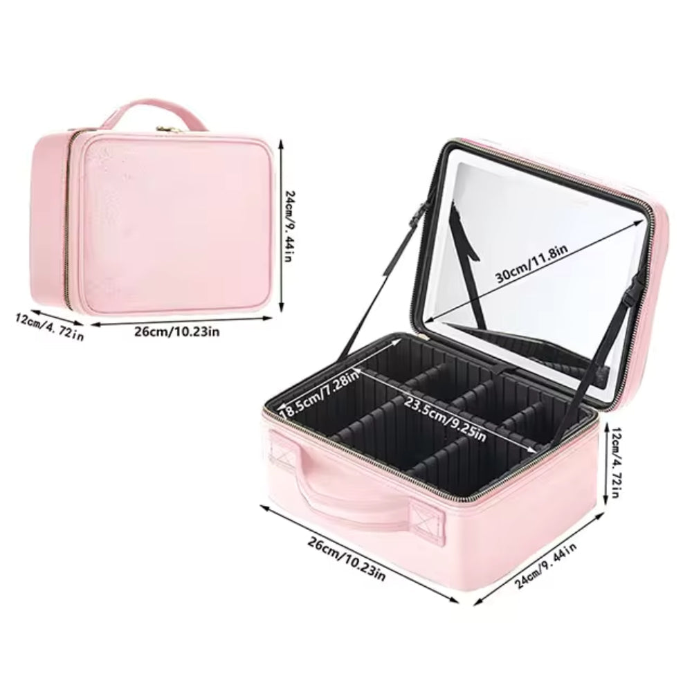 Sleek Mirrored Vanity Organizer