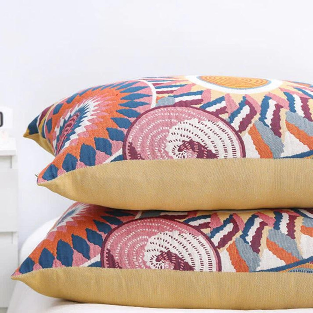 2 pieces Nordic Sun Print Cushion Cover
