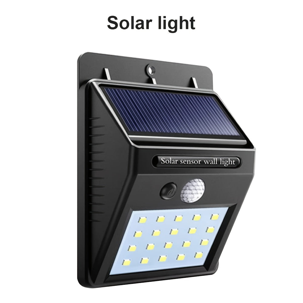 Solar Garden Spotlight with Motion Detection, 20 LEDs for Outdoor Security Lighting