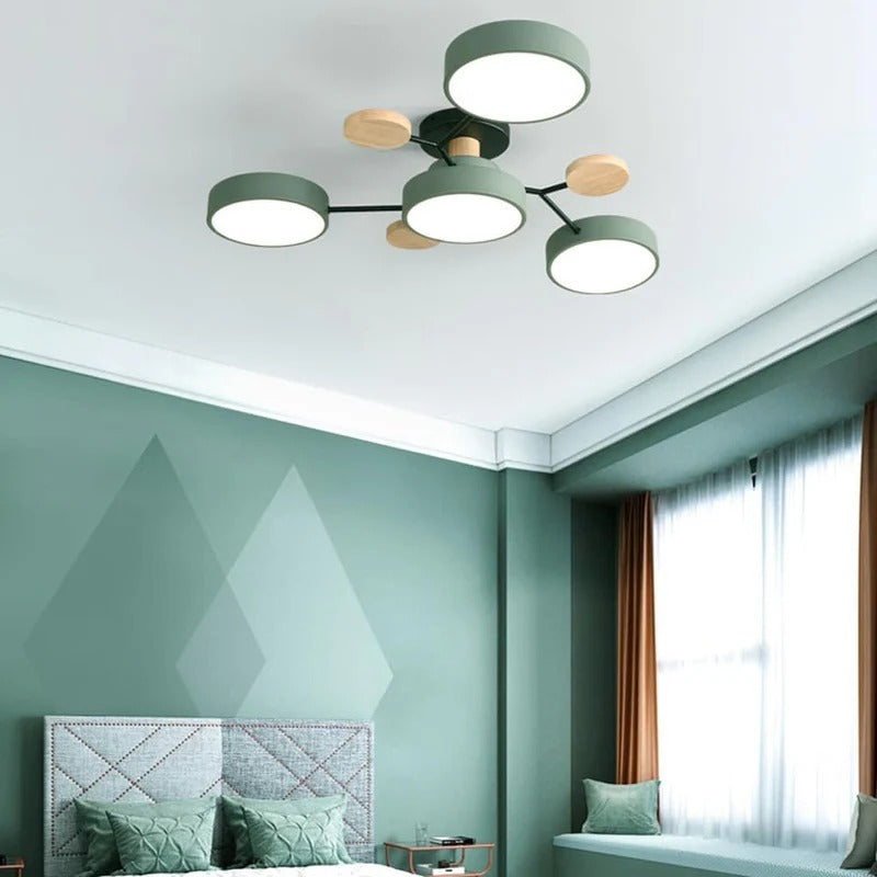 Semi-Flush Modern Halo LED Ceiling Light