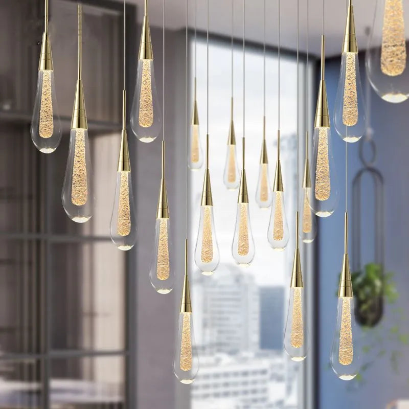 Teardrop Shaped Hanging Pendant Light