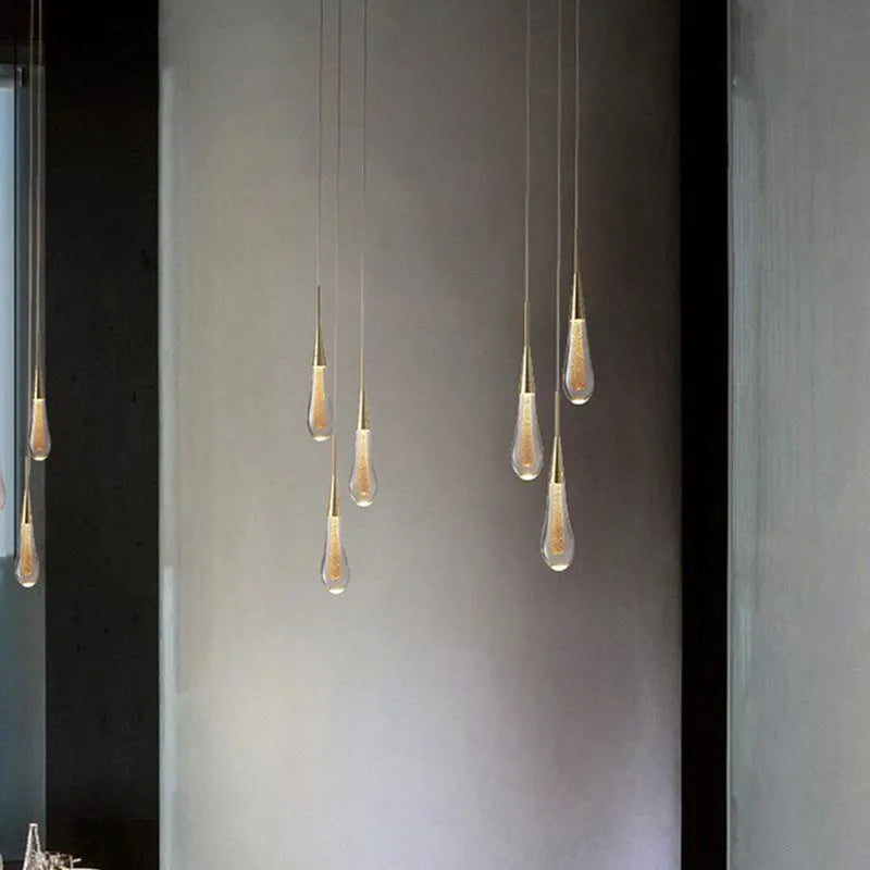 Teardrop Shaped Hanging Pendant Light