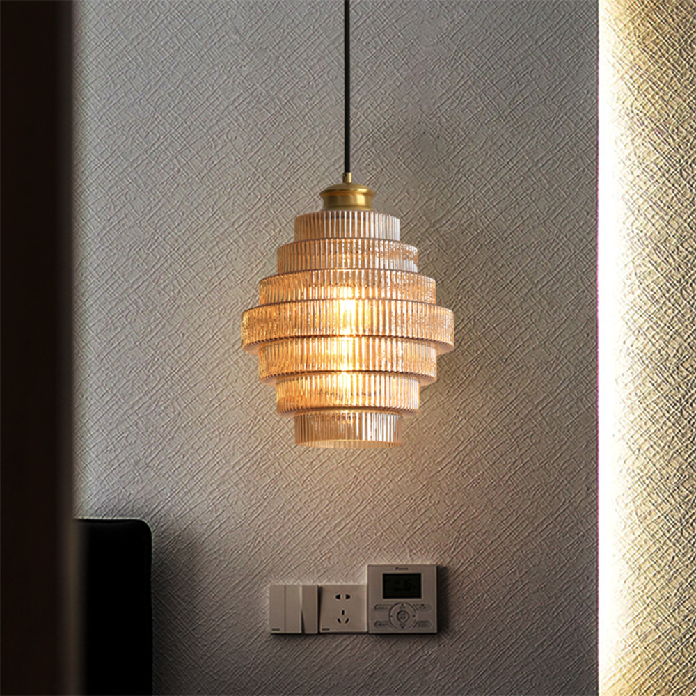 Vintage Fluted Glass Pendant Lights