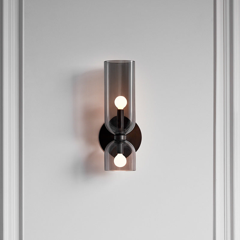 Modern Twin Glow Glass Wall Light