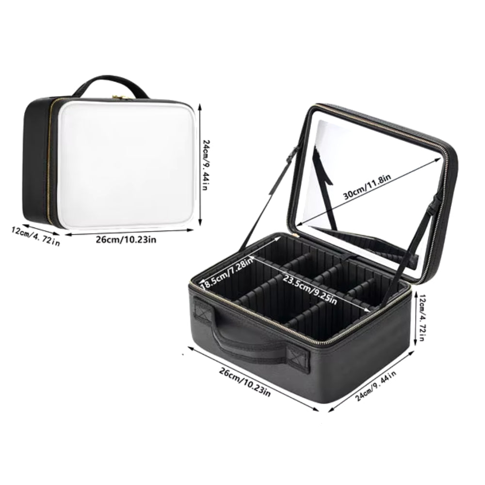 Sleek Mirrored Vanity Organizer