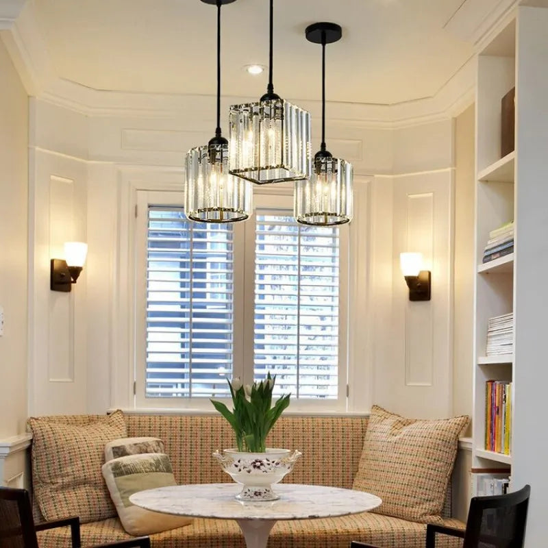 Elegant Multi-Glass Cylinder Pendant Light