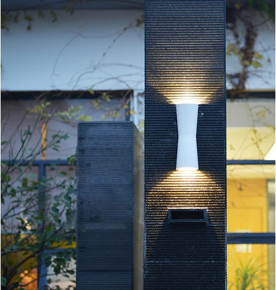 Modern Cylindrical Dual-Glow Outdoor LED Wall Lamp