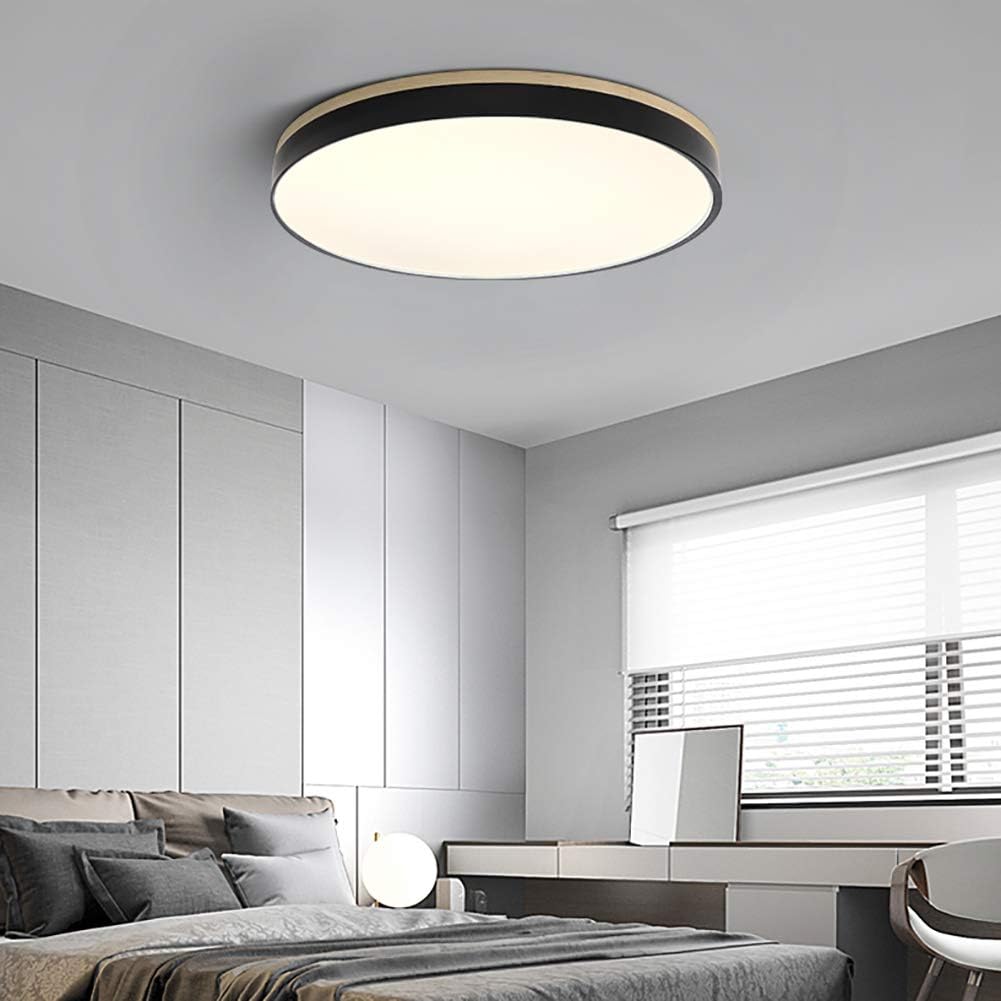 Flush-Mount Natural Disc Ceiling Light