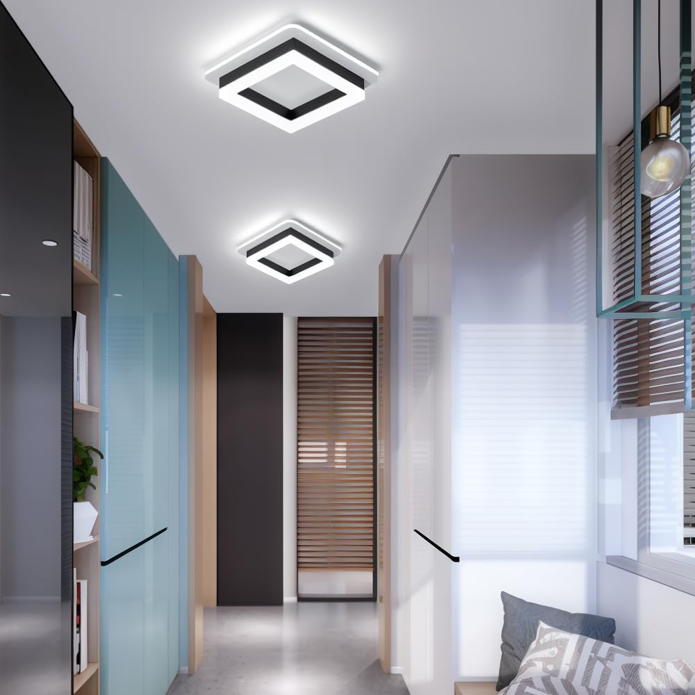 Modern Square LED Ceiling Lights for Stylish Hallways and Home Spaces