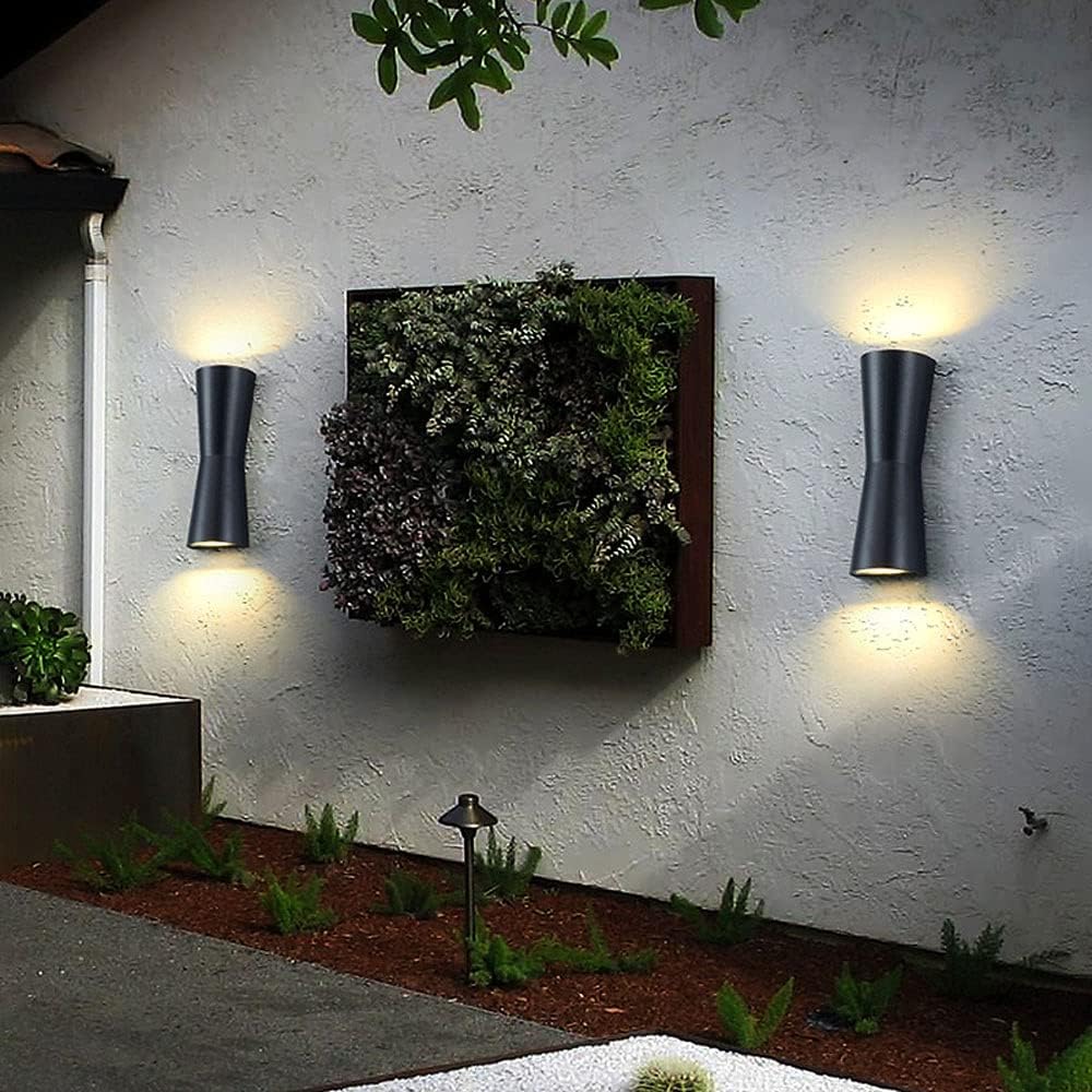 Modern Cylindrical Dual-Glow Outdoor LED Wall Lamp