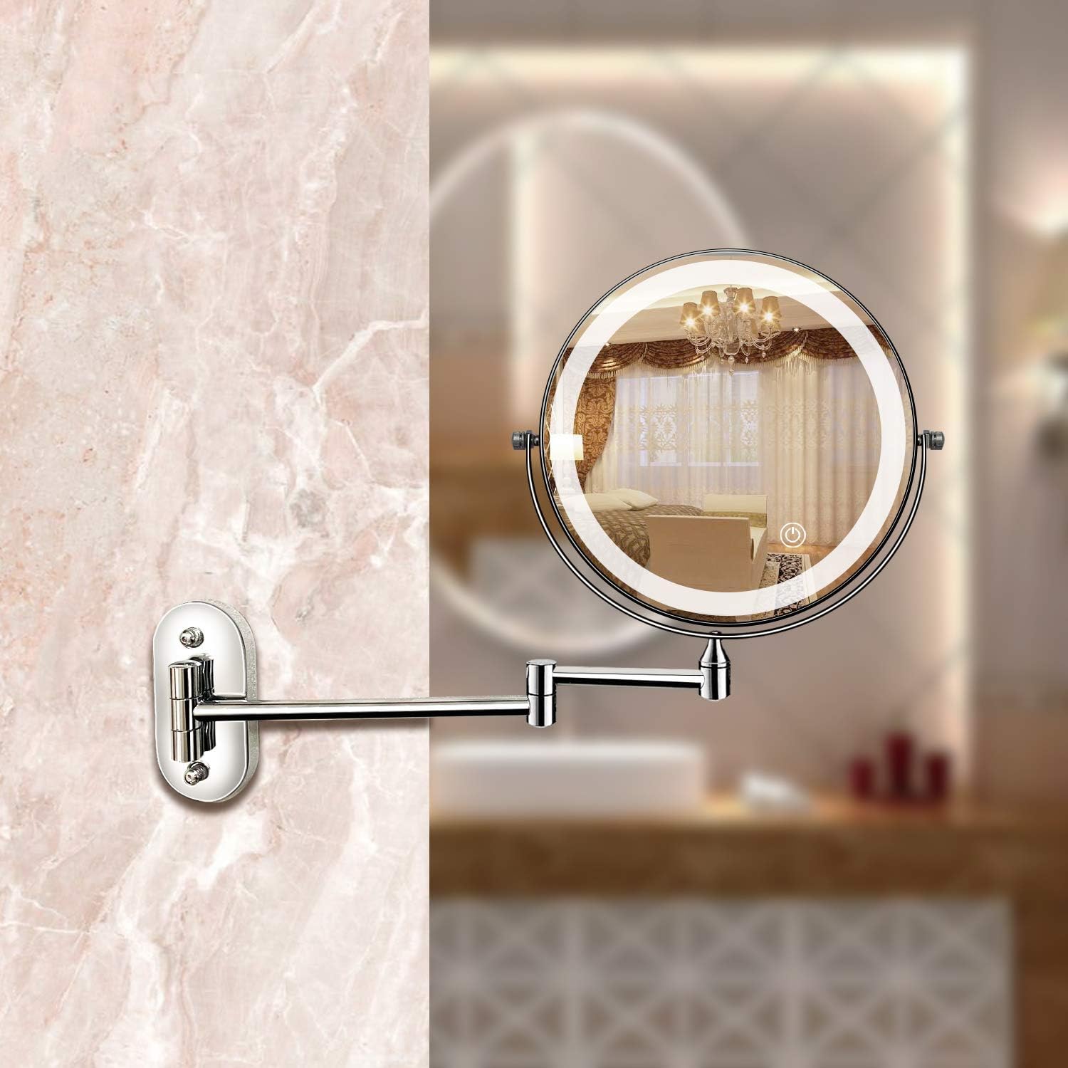 Magnified Rechargeable LED Makeup Mirror
