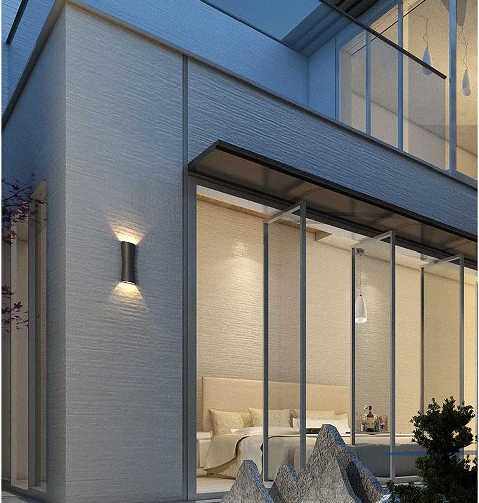 Modern Cylindrical Dual-Glow Outdoor LED Wall Lamp