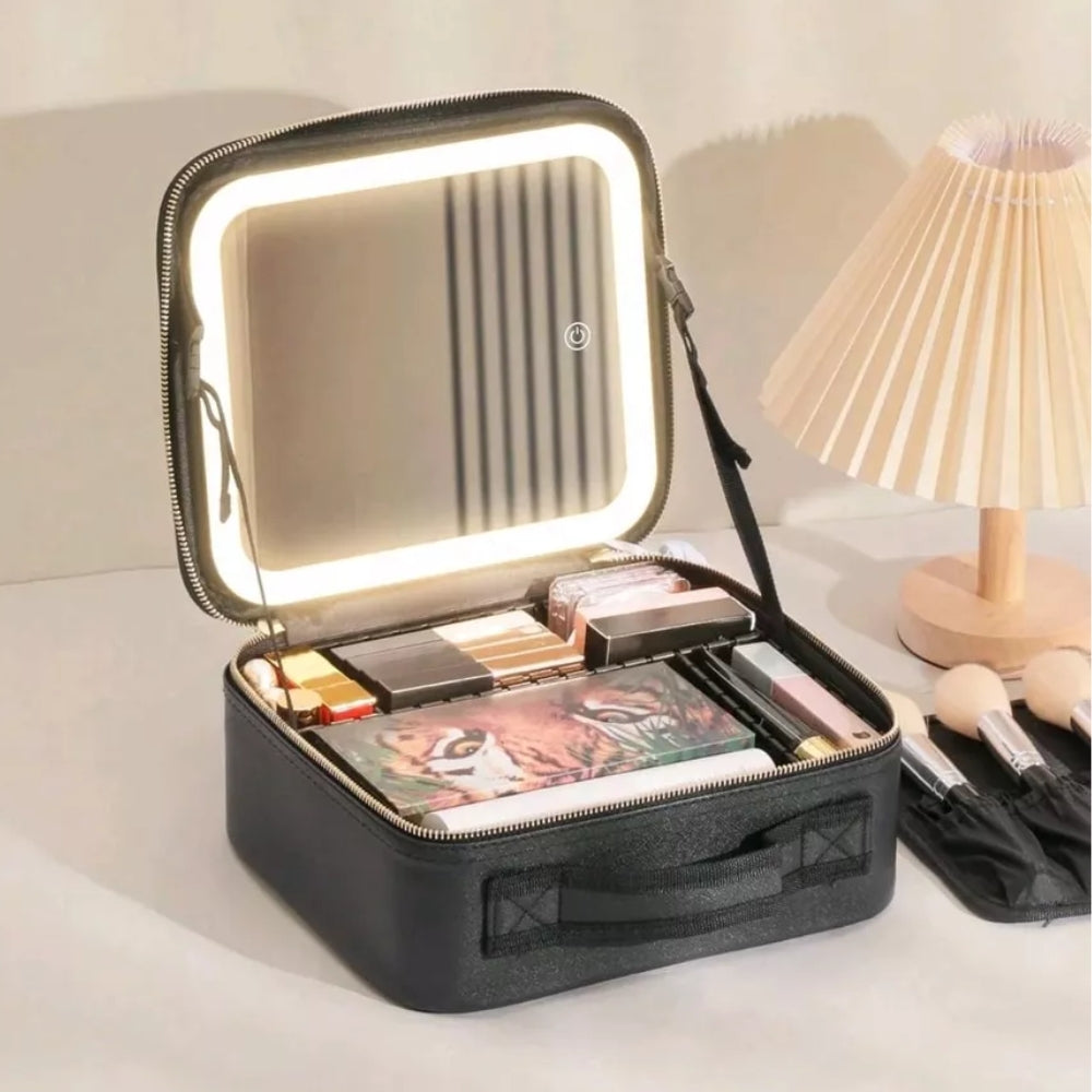 Sleek Mirrored Vanity Organizer