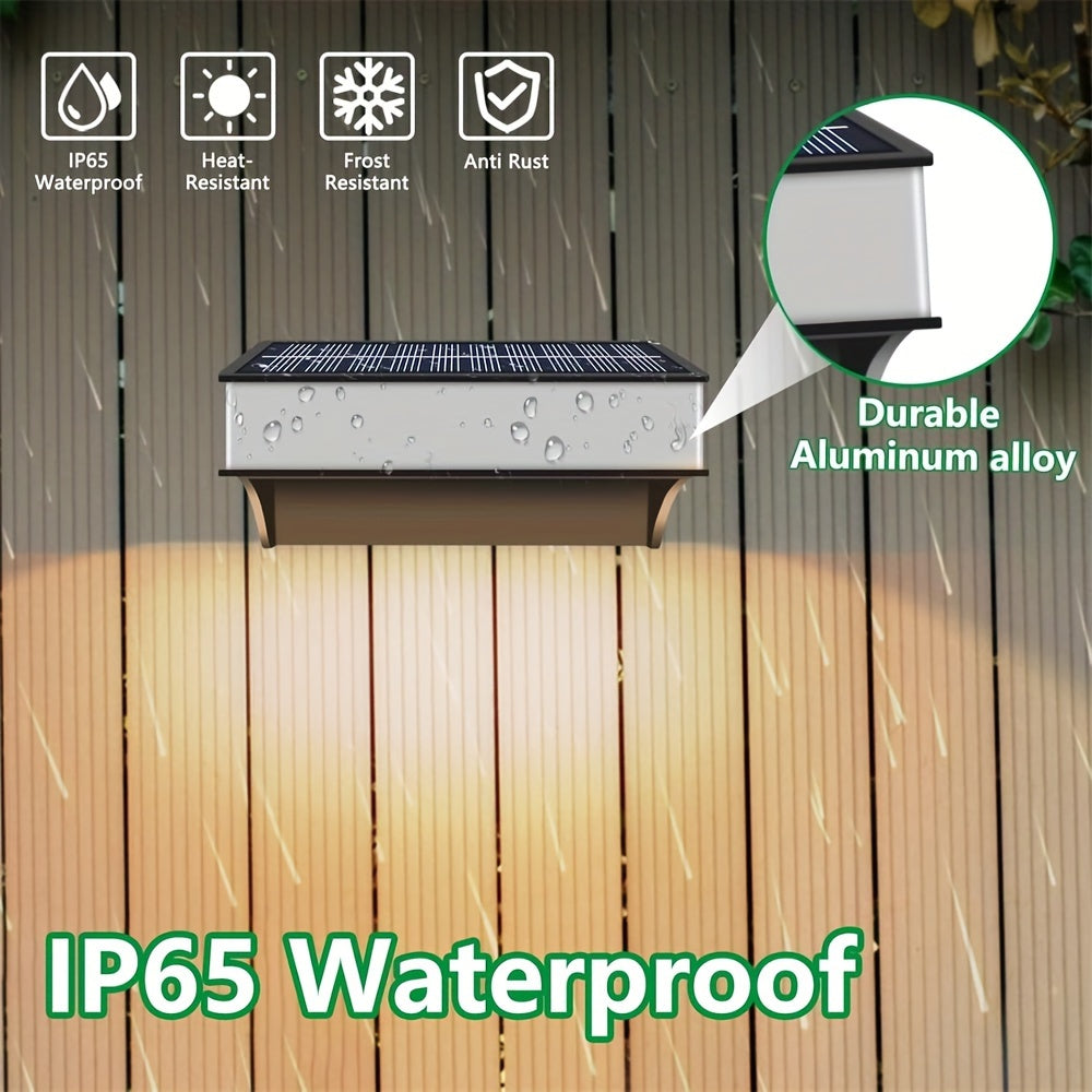 8-Pack Solar Outdoor Lights, Multi-Colour LED Deck and Stair Lighting for Garden Use