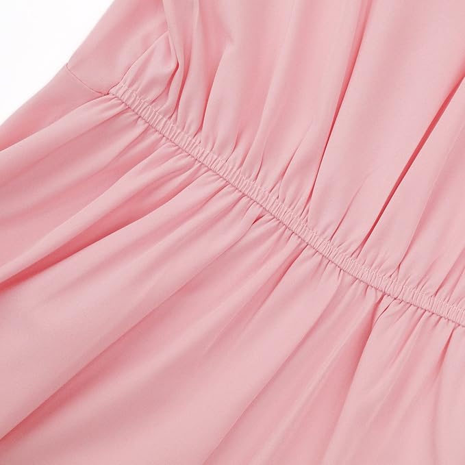 Women's Wrap V Neck Wedding Guest Dress | Maxi