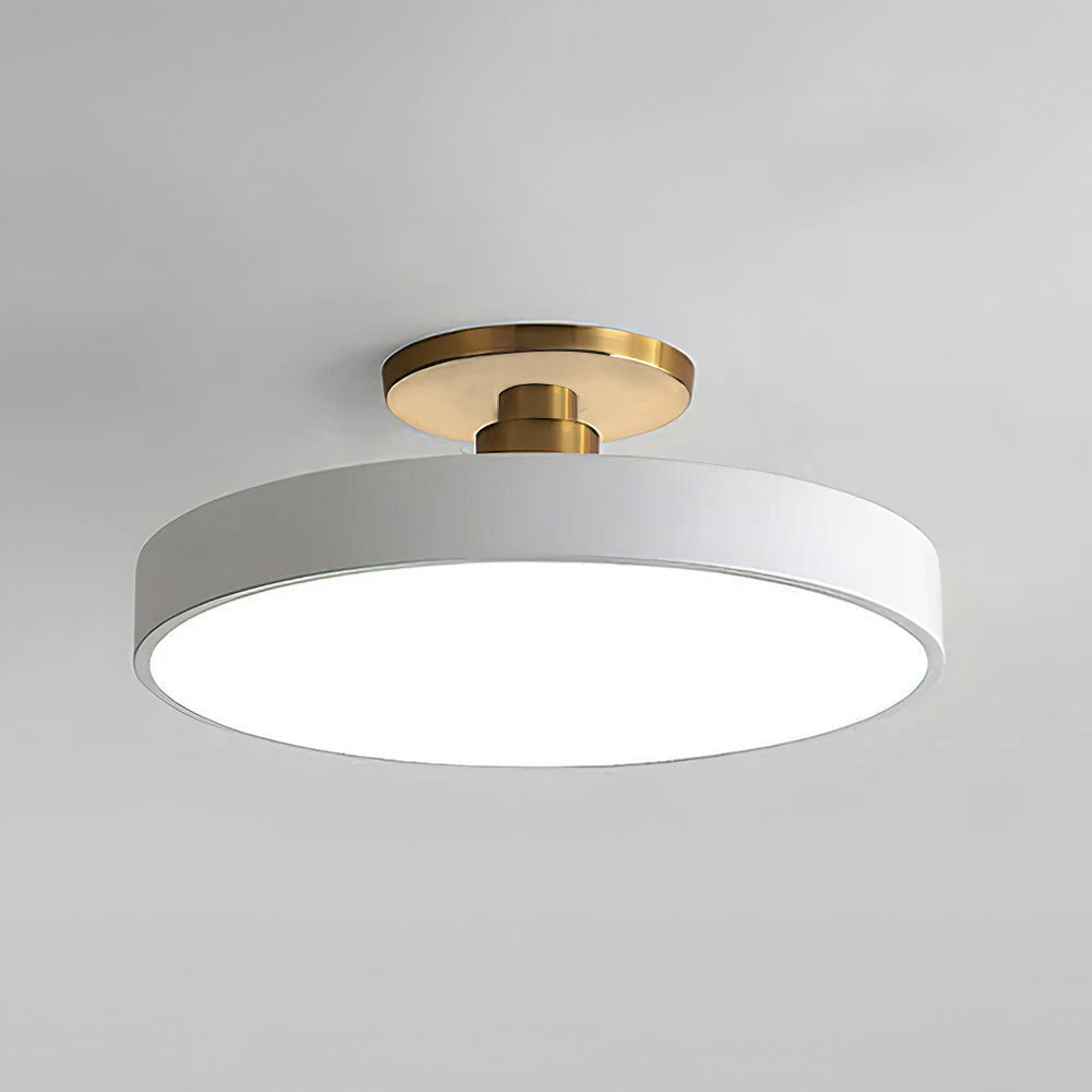 Minimalist Semi-Flush Mount Ring LED Ceiling Fixture