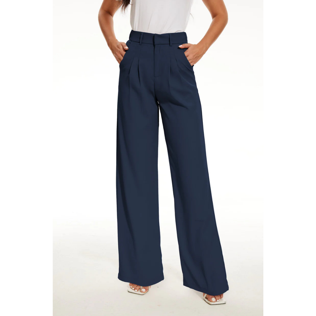 Women's Wide Leg Long Formal Pants | High Waisted