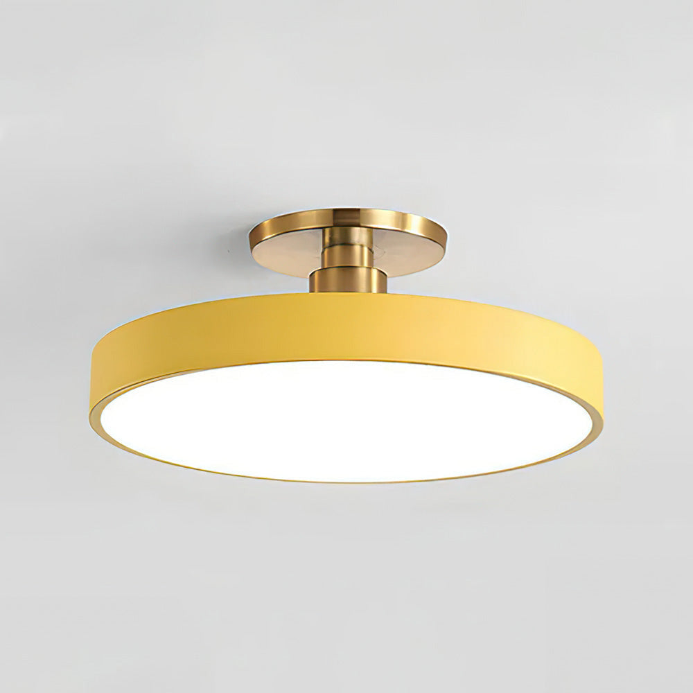 Minimalist Semi-Flush Mount Ring LED Ceiling Fixture