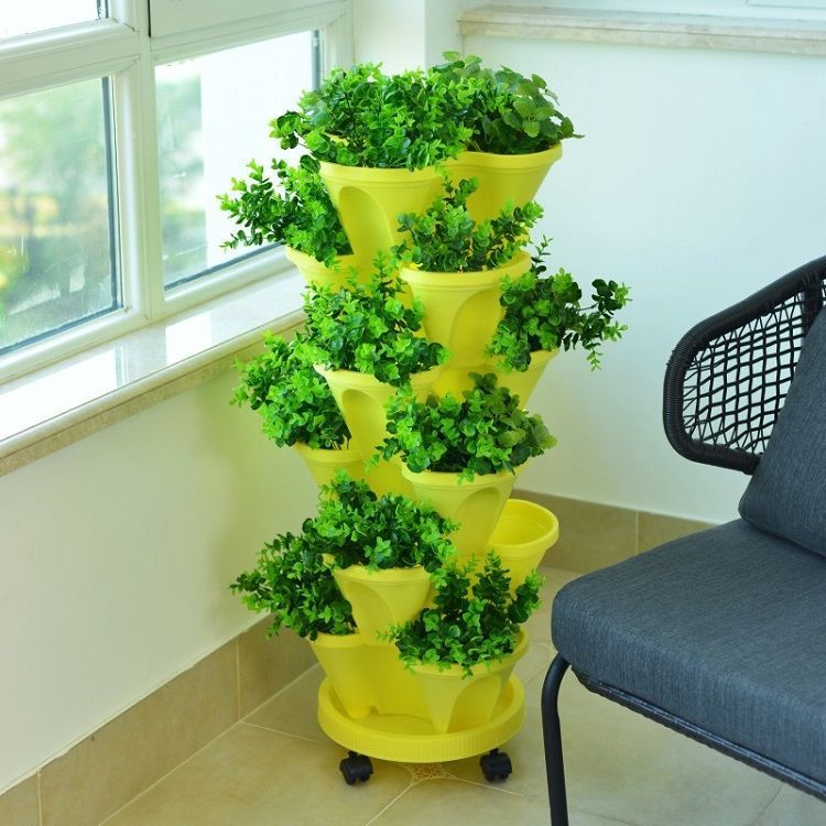 Space-Saving 6-Tier Stackable Garden Tower