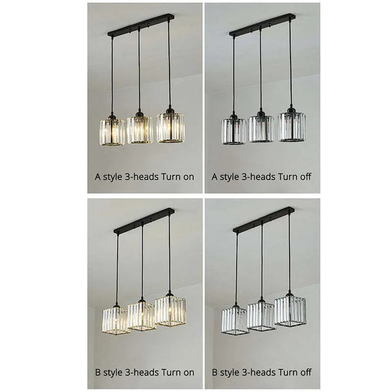 Elegant Multi-Glass Cylinder Pendant Light