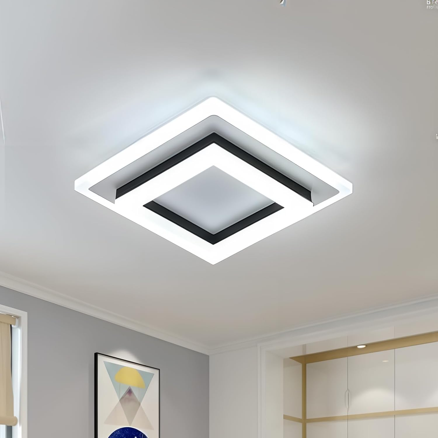 Modern Square LED Ceiling Lights for Stylish Hallways and Home Spaces