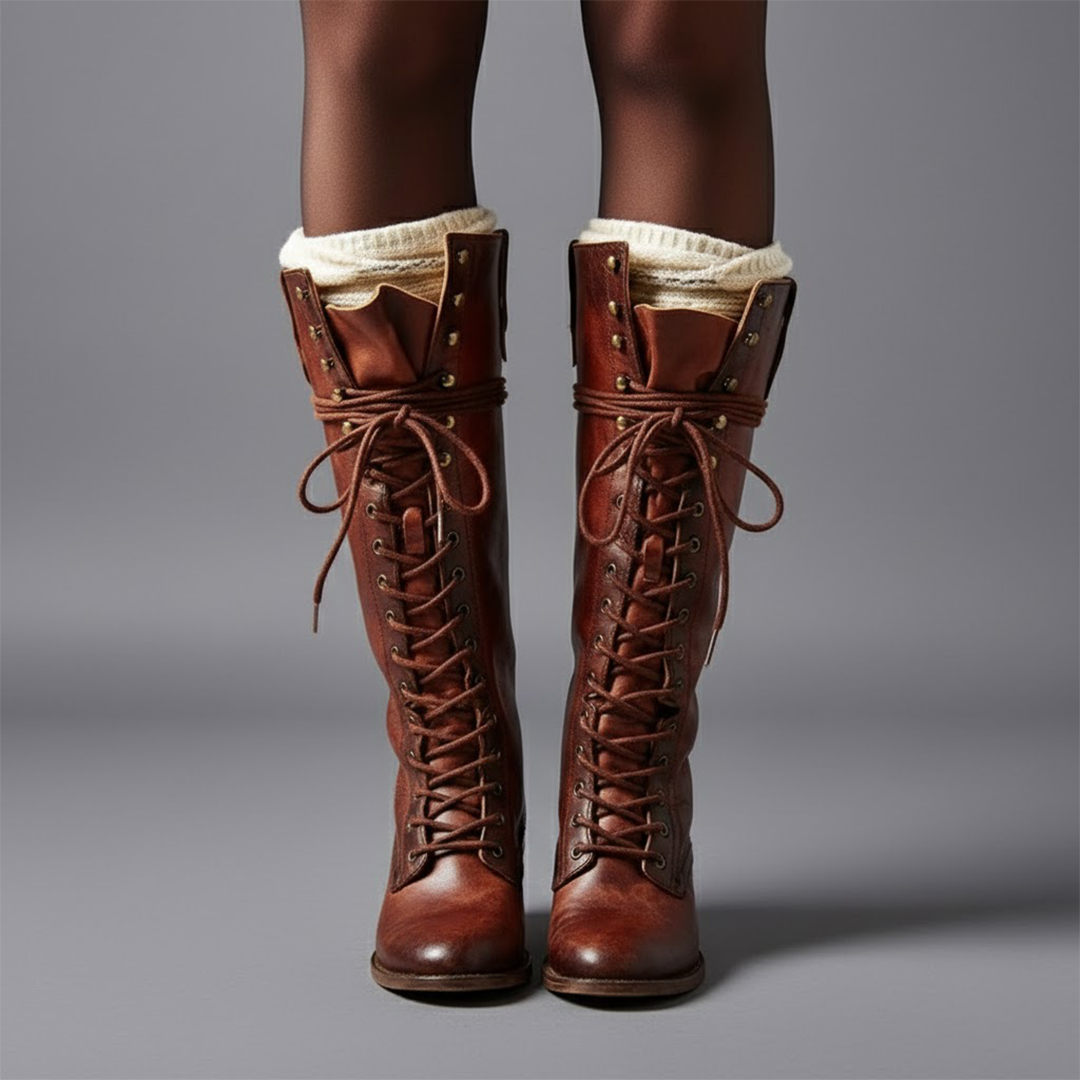 Women's Winter High Boots | Lace Up
