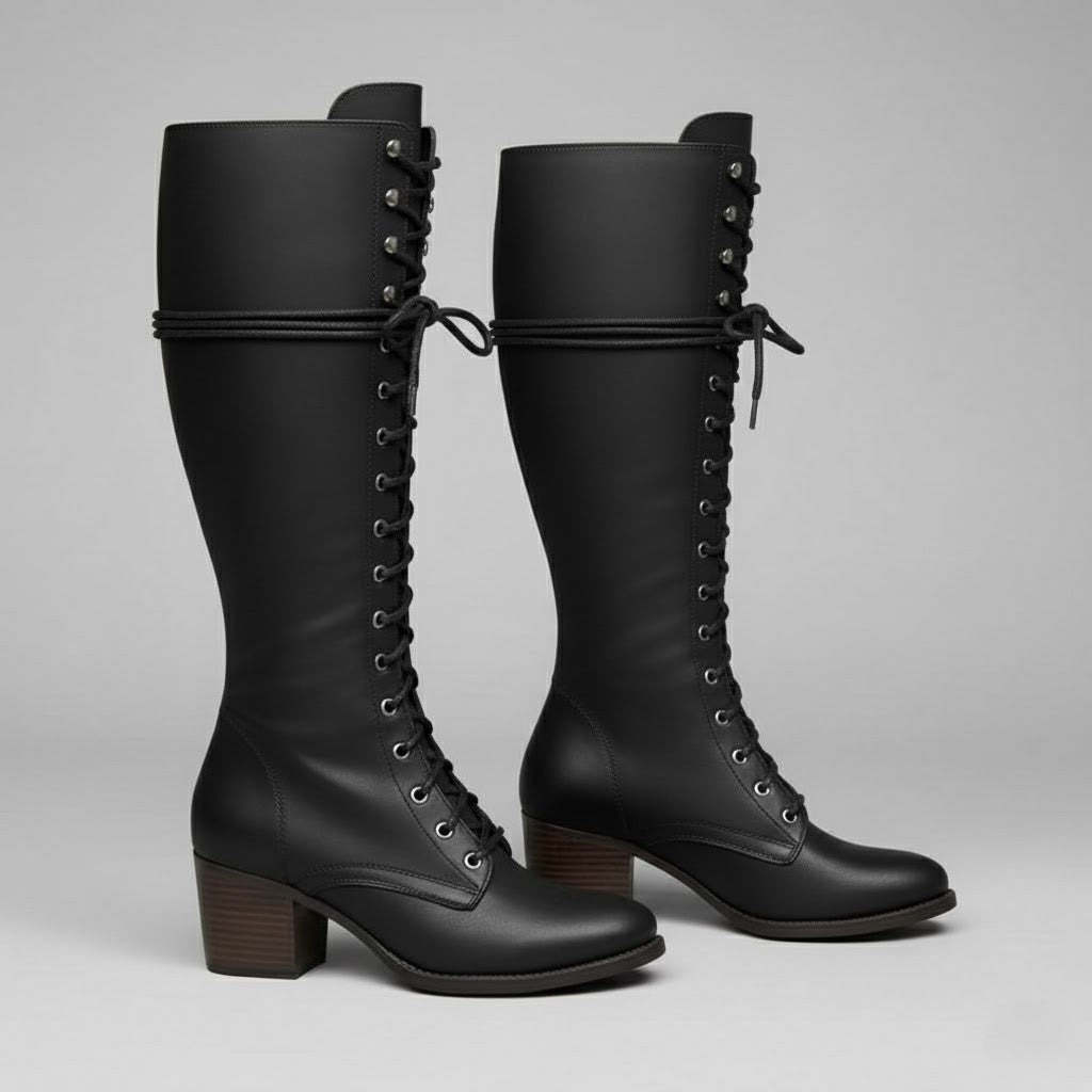 Women's Winter High Boots | Lace Up