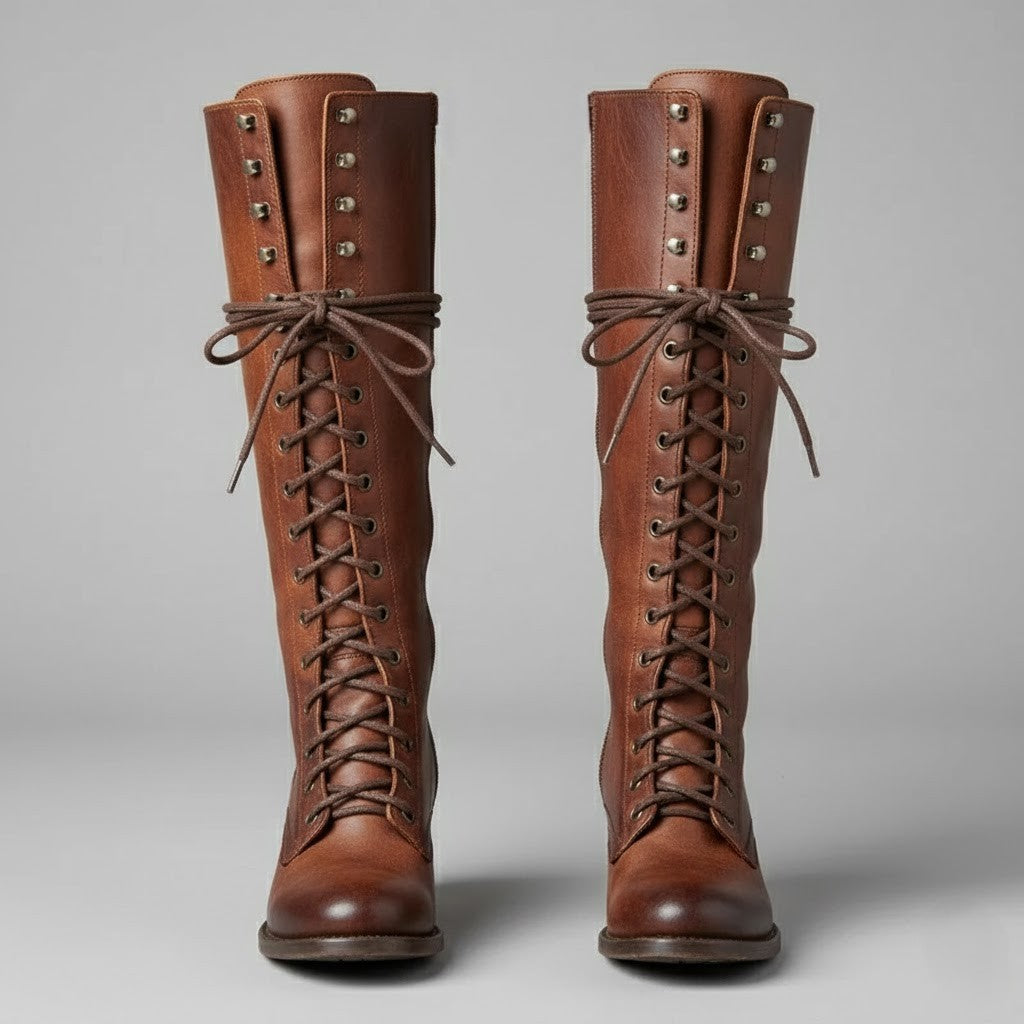 Women's Winter High Boots | Lace Up