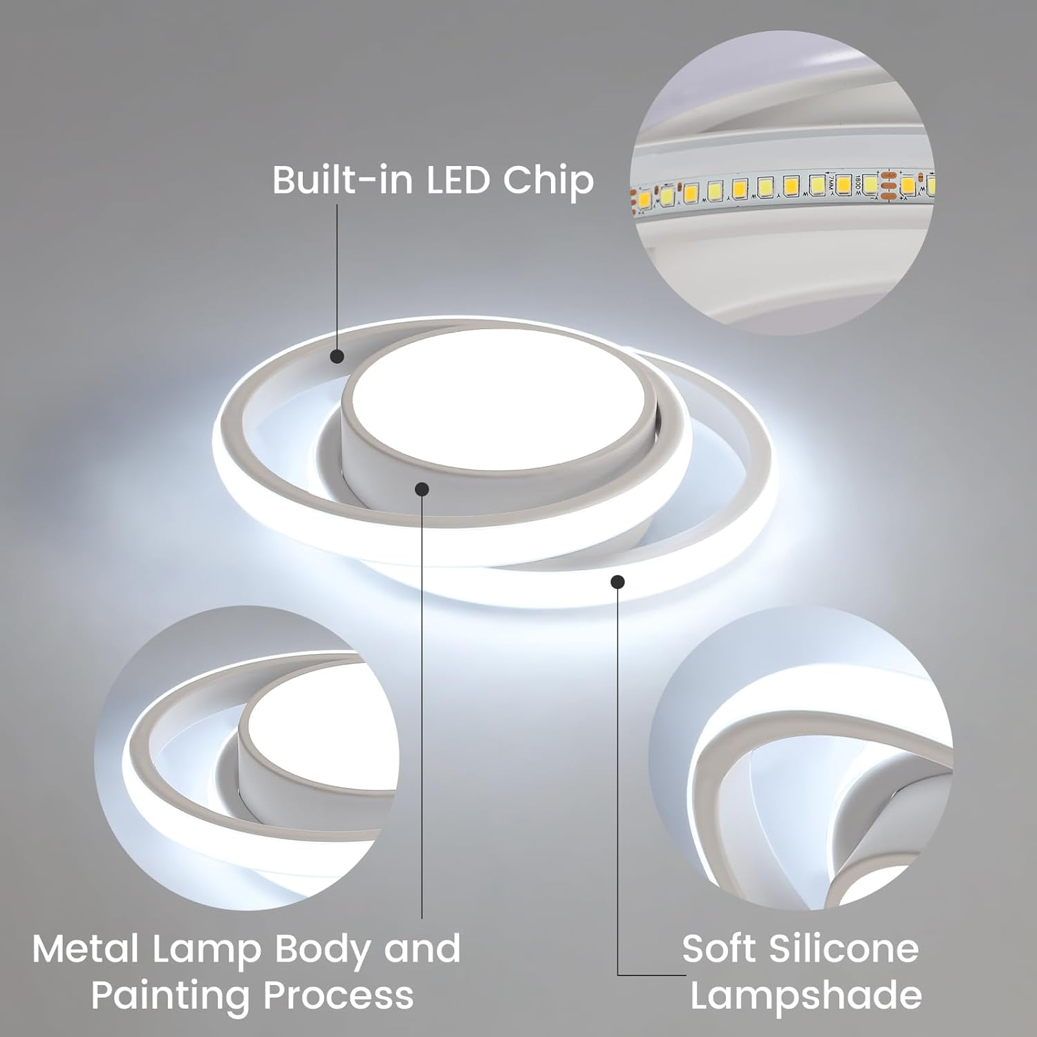 Modern Minimalist Halo Duo Ceiling Light
