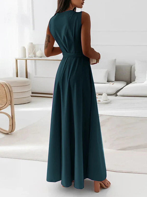 Women's Wrap V Neck Wedding Guest Dress | Maxi
